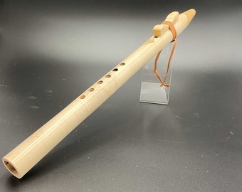 Native American Maple and Oak Flute - Tone G# 432hz - Unique Handcrafted Musical Instrument