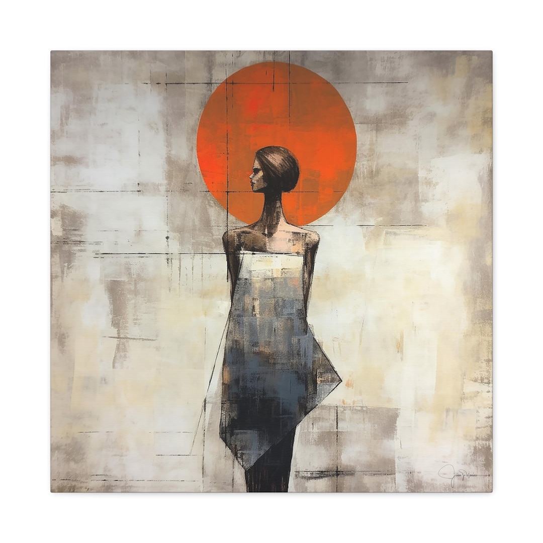 Original Abstract Woman Oil Painting on Canvas Print, Ready to Hang ...