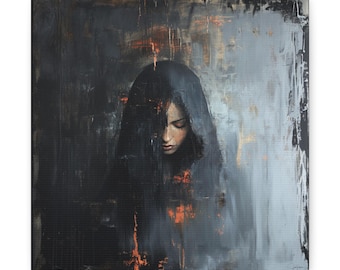 Mary Magdalene Original Abstract Oil Painting on Canvas Print, Ready to Hang Wall Art, Modern Home Decoration, Contemporary Art