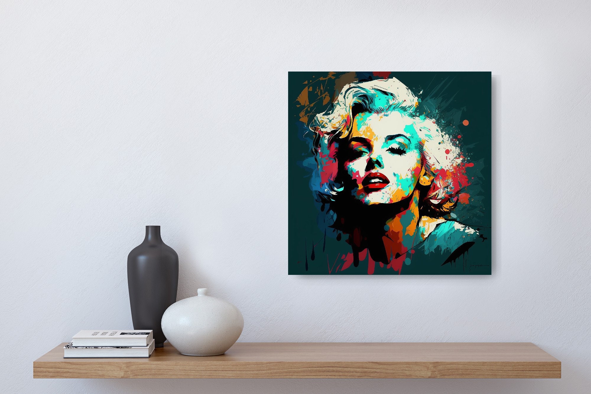 Marilyn Monroe Original Abstract Oil Painting on Canvas Print, Ready to ...