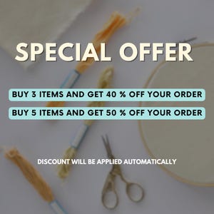 BUY 3 ITEMS - GET 40% OFF  BUY 5 ITEMS - GET 50% OFF