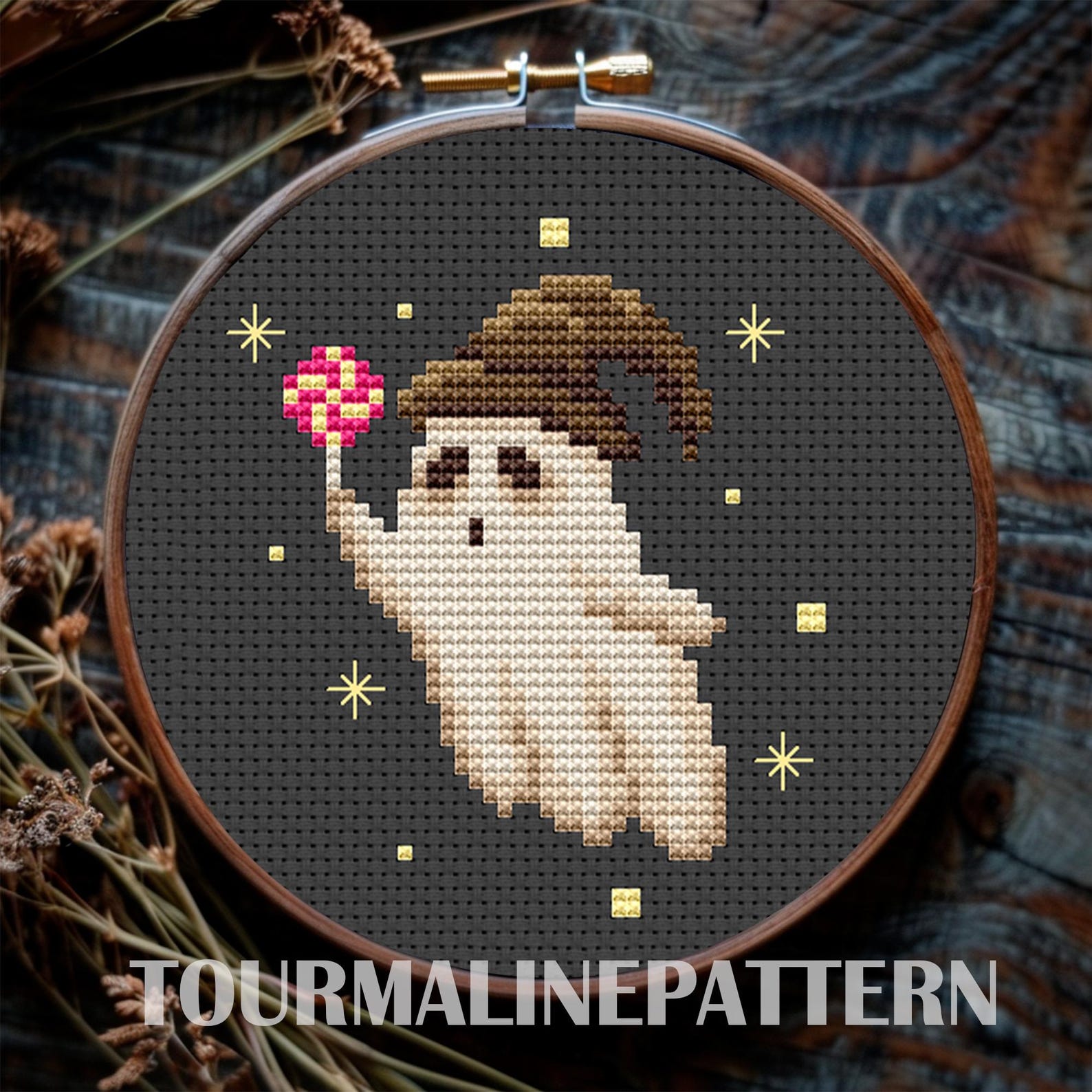 Funny Ghost Cross Stitch Pattern PDF, Small Halloween Embroidery ...