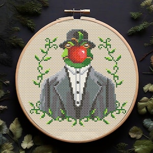 Son of a Frog Cross Stitch Pattern PDF, Dark Cottagecore Embroidery, Toad Embroidery Design, Woodland Cross Stitch Artwork