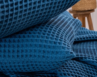 Waffle Weave Turkish Cotton Blanket: Lightweight Bedspread Coverlet, Cozy Pique
