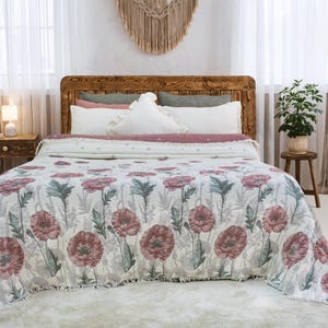 Edredón de muselina de algodón extra suave, tamaño king, manta gruesa, ropa de cama ligera y acogedora