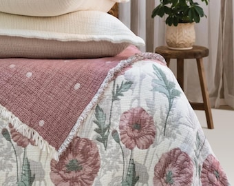 King Cotton Quilt, Extra Soft Muslin Comforter
