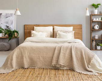 Bedspread King Single Cotton Blanket Muslin Cotton Blanket: Soft