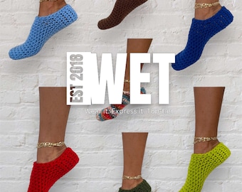 1 pair | Custom Hand Crocheted Cozy Footies | Crochet Footie Socks | please READ ITEM DETAILS | WetLabelCustomz