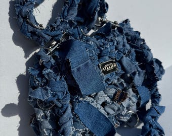 WetLabelCustomz: ATELIER DENIM COLLECTION || Metal Rings Crossbody || One of One