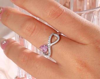Anello Donna Infinito In Argento 925 Con Zirconia: Gioiello Fidanzamento O Matrimonio, Cod. Rings-0041 - 2