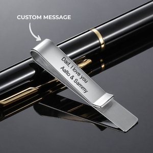 Clip de dinero personalizado, clip de dinero de los padrinos, clips de dinero personalizados, clip de dinero grabado, 3er aniversario, regalo de boda, clip de dinero para los hombres