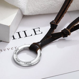 Collar de papá grabado: regalo personalizado para marido - grabado con nombres de niños - el regalo perfecto para padre de hijo/hija