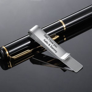 Clips de dinero para hombres: billetera con clip de dinero grabado, clip de dinero plateado grabado, la mejor billetera con clip de dinero personalizada, clips de dinero para hombres, regalo de Navidad