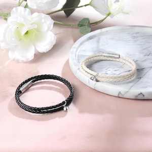 Pulseras de pareja a juego: pulseras de mejores amigas para 2, pulseras magnéticas personalizadas para parejas, pulseras de madre e hija