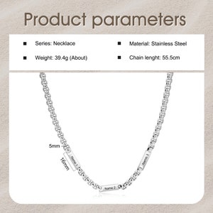 Silver Mens Chains: Personalized Mens Chain Necklace, Engraved Name ...
