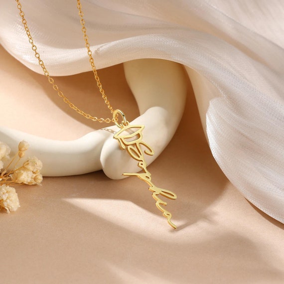 JewelryWe Collana Personalizzata Con Nome In Acciaio Inossidabile - Incidi Qualsiasi Nome Per Donna/Uomo, Gioiello Unico E Regalo Speciale Con Sacchetto In Velluto