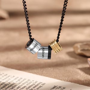 Collar para hombre: collar grabado para hombre, colgante personalizado para hombre, joyería de moda para hombres, regalo hecho a mano para papá, novio, esposo