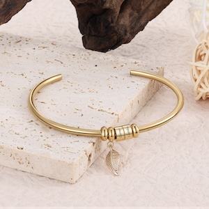 Pulsera personalizada para mamá, abuela con hijos, nombre de nietos - Pulsera con dijes grabados para mujeres - Regalo personalizado para su madre