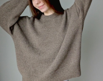 100%カシミヤセーター – ピュアカシミヤレディースセーター | ソフトニットカシミヤプルオーバー | ミニマリストナチュラルジャンパー | クラシッククルーネックジャンパー