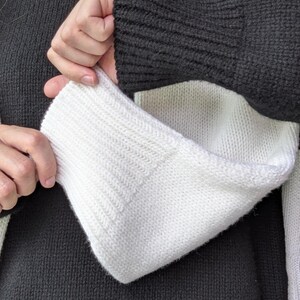 Merino & Kaschmir Rollkragenpullover | Klassischer Herbst Winter Strickpullover aus Wolle Schlichter weicher warmer Rollkragen | Minimalistische Basic Loose Fit Bild 14
