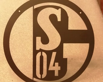 FC Schalke 04 logo, decoration, wall decoration, football club, DFB, Bundesliga, plasma, laser, dwg dxf, ready to cut