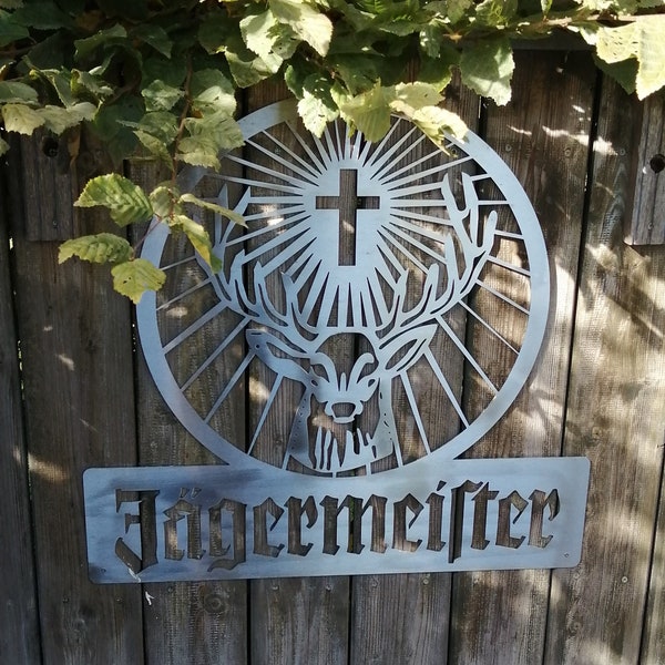 Jägermeister Schild, Logo, Technische Zeichnung, Plasma, Laser, ready to cut, dwg, dxf Datei, digital