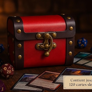 Coffret Deck en Cuir Fait main jusqu'à 120 cartes Sleevées