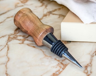 Ambrosia Maple Wood Hand Turned Wine Bottle Stopper
