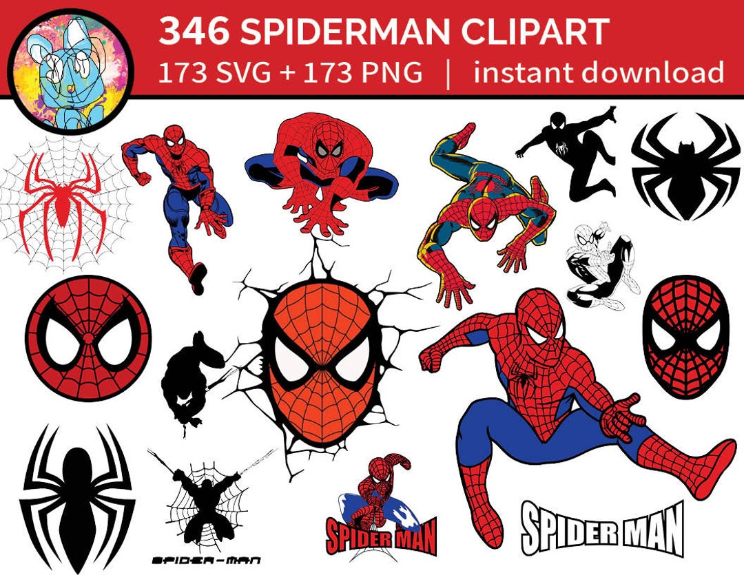 Spiderman Clipart SVG PNG Clipart Spiderman SVG Spiderman Birthday