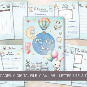 Baby Memory Book | Baby Journal Printable | New Mom gift | Baby Shower Gift, Baby Books, Pregnancy Gift, Baby Girl | Digital Download