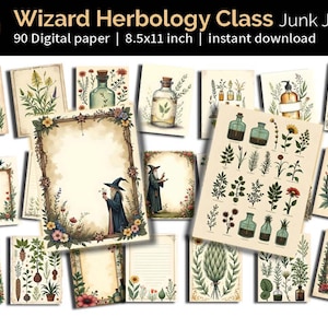 Journal indésirable du cours de botanique de l'école de magie | Assistant Scrapbooking, Herbologue | Herbes botaniques | PAPIER sorcier | Fichier numérique