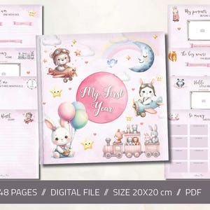 Baby Memory Book | Baby Journal Printable | New Mom gift | Baby Shower Gift, Baby Books, Pregnancy Gift, Baby Girl | Digital Download