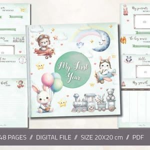 Baby Memory Book | Baby Journal Printable | New Mom gift | Baby Shower Gift, Baby Books, Pregnancy Gift, Baby Girl | Digital Download