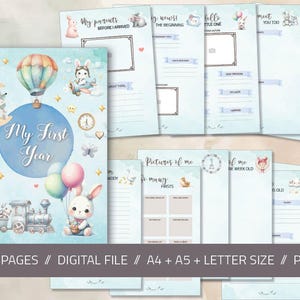 Baby Memory Book | Baby Journal Printable | New Mom gift | Baby Shower Gift, Baby Books, Pregnancy Gift, Baby Girl | Digital Download