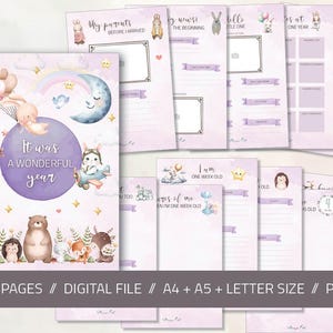 Baby Memory Book | Baby Journal Printable | New Mom gift | Baby Shower Gift, Baby Books, Pregnancy Gift, Baby Girl Boy | Digital Download
