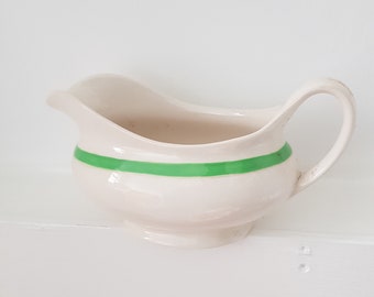 Vintage 1930's Solian Ware Soho Pottery Cream And Yellow Gravy Boat
