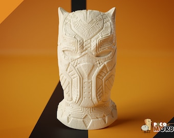 Black Panther Style TIKI. Wall hanger. Various colors. 3D printed.