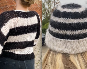 Pacchetto modello berretto e maglione Striby Knit (inglese) Adatto ai principianti, modello digitale + download istantaneo