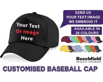 Unisex Adults Personalised Customised Embroidered Printed Logo Baseball  Hat