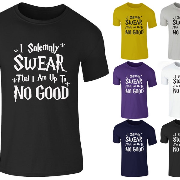 Unisex Kids Boys Girls Harry Potter Inspired "I Solemnly Sware" Funny T-Shirt Top 3-15 Yr