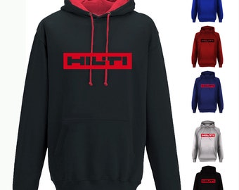 Neu Erwachsene Herren Arbeitskleidung Hilti Powertools Fleece Pullover Hoodie S-XXL