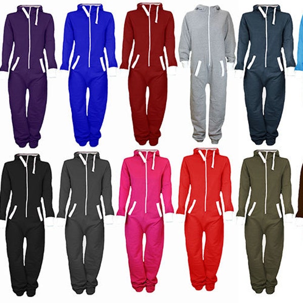 Unisex Adults All in One Plain Jumpsuits Onezee