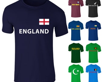 New Adults Unisex Cricket World Cup ODI T20 T-Shirt Top S-XXL