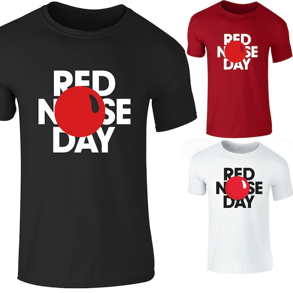 Unisex Kids Boys Girls Comic Red Relief Day Funny Nose Gift Funny T-Shirt Top 3-15Yrs