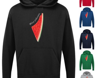 Neuer Unisex-Erwachsener Free Palestine Gaza Water Melon Freedom Pullover Hoodie S-XXL