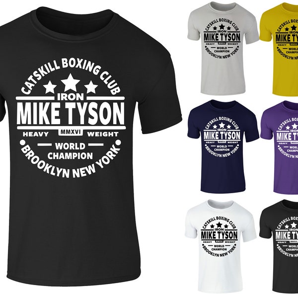 New Adults Mens Boxing Fan Mike Tyson Catskill Gym Motivational T-Shirt Top S-XXL