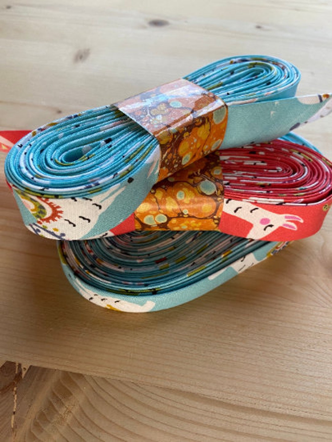 Bias Tape Double Fold Blue Bias Tape Cotton Quilt Binding Etsy