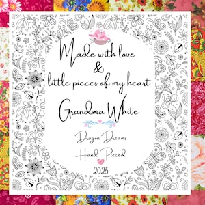 Printable Quilt Label Template – Editable Fabric Tag PDF