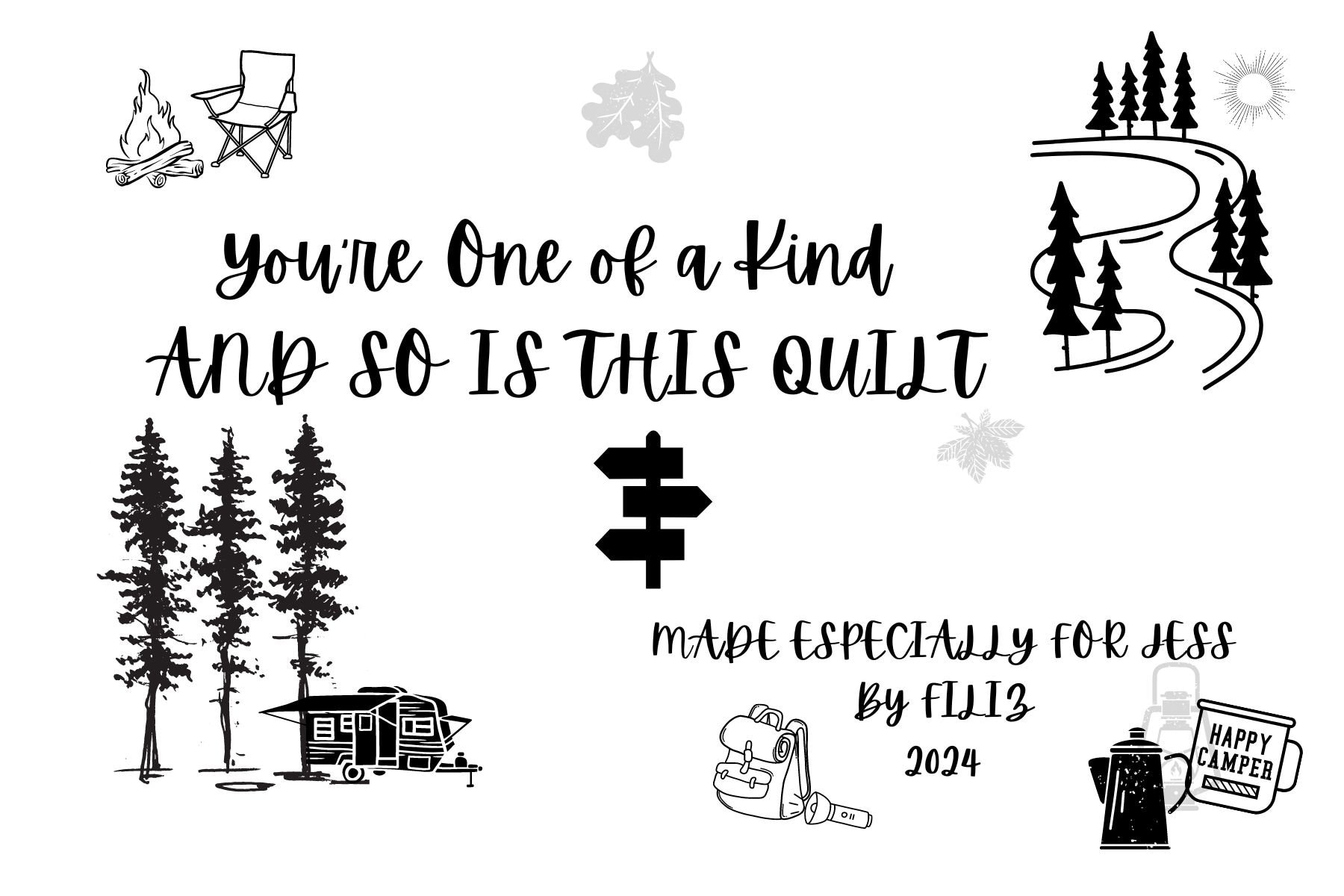 Custom Printable Quilt Labels, Personalize With Name, Date, Location ...