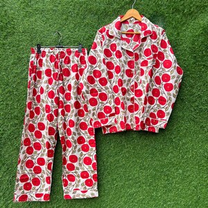 Indian Pj Set / Soft Cotton Pajama Set / Nightwear Pajama Dress  Floral Print Pajama Sets, Pyjamas Set, Bohemian Clothing, Gifts For Her,